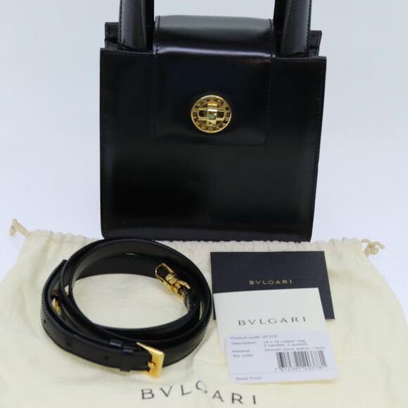 Bulgari Black Leather Handbag (Pre-Owned) - Picture 8 of 16